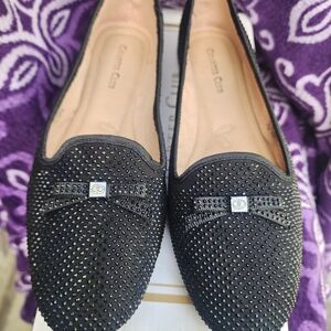 NWT RHINESTONE FLATS SIZE 8.5 WITH BLING BY CHARTER CLUB